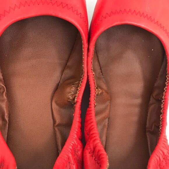 Lucky Brand Emmie Red Leather Elastic Side Ballet Flats - Picture 7 of 15